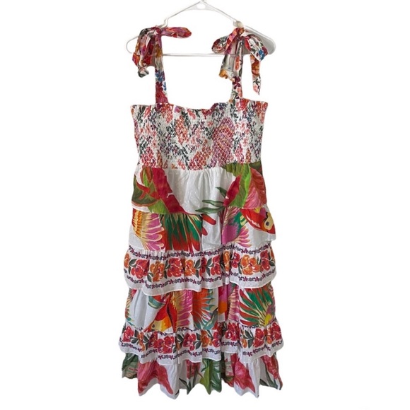 FARM Rio Mixed White Prints Layered
Midi Dress - Picture 3 of 6